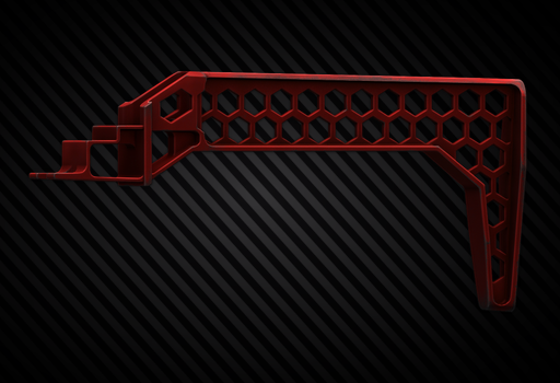Приклад Гексагон "Кочерга" для АКМ/АК-74 (Anodized Red)