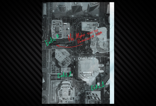 Escape route map from the TerraGroup office area