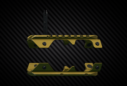 Крепление Strike Industries "Gridlok" со складной мушкой для AR-15 (Желтое)