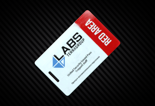 Reprogrammed keycard for A.P.'s apartment lock (Red)