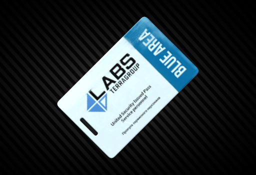 Reprogrammed keycard for A.P.'s apartment lock (Blue)