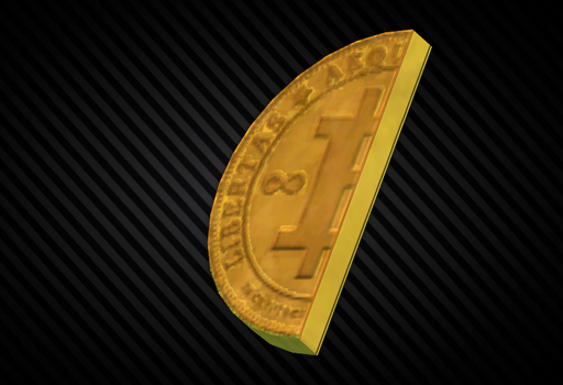 Left half of a Physical Bitcoin